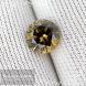 Сертифицированный тёмно-жёлтый топазолит (гранат андрадит) из Намибии огранки Баснословно бриллиантовый круг кр57 6,06x6,06мм 1,00 карат