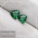 Пара сертифицированных природных насыщенно-зелёных гранатов цаворитов из Кении огранка триллион 5,85x5,65 5,78x5,66мм 1,44 карат (драгоценный камень)
