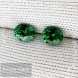 Пара сертифицированных природных ярко-зелёных гранатов цаворитов из Кении огранка овал 5,56x4,55 5,46x4,53мм 1,09 карат (драгоценный камень)