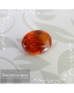 Натуральный оранжевый кианит (дистен) из Танзании огранка овал 6,64x5,29мм 0,97 карат (Драгоценный камень)