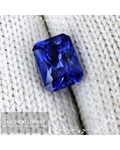 Натуральный насыщенный танзанит из Танзании огранки октагон 7,47x5,60мм 1,76 карат (драгоценный камень)