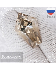 Натуральный дымчатый кварц (раухтопаз) из Бразилии огранки Баснословно 24,34х16,45мм 21,26 карат (цветные драгоценные камни Баснословно)