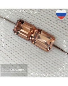 Пара натуральных гранатов с александритовым эффектом из Танзании огранки Баснословно октагон 6,95x4,90 6,90x4,98мм 2,28 карат (драгоценный камень)