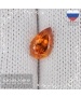 Натуральный тёмно-оранжевый клиногумит из Таджикистана огранки Баснословно груша 9,05х5,82мм 1,25 карат (драгоценный камень Баснословно)
