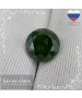 Сертифицированный тёмно-зелёный демантоид из России (Урал) бриллиантовой огранки Баснословно круг Кр57 10,45-10,42мм 5,45 карат
