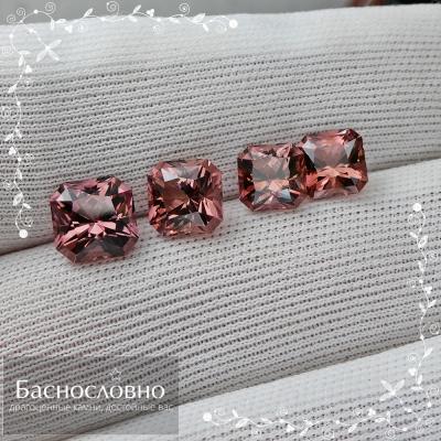 Драгоценные камни Баснословно №477: Гарнитуры оранжевато-розовых турмалинов и родолитов