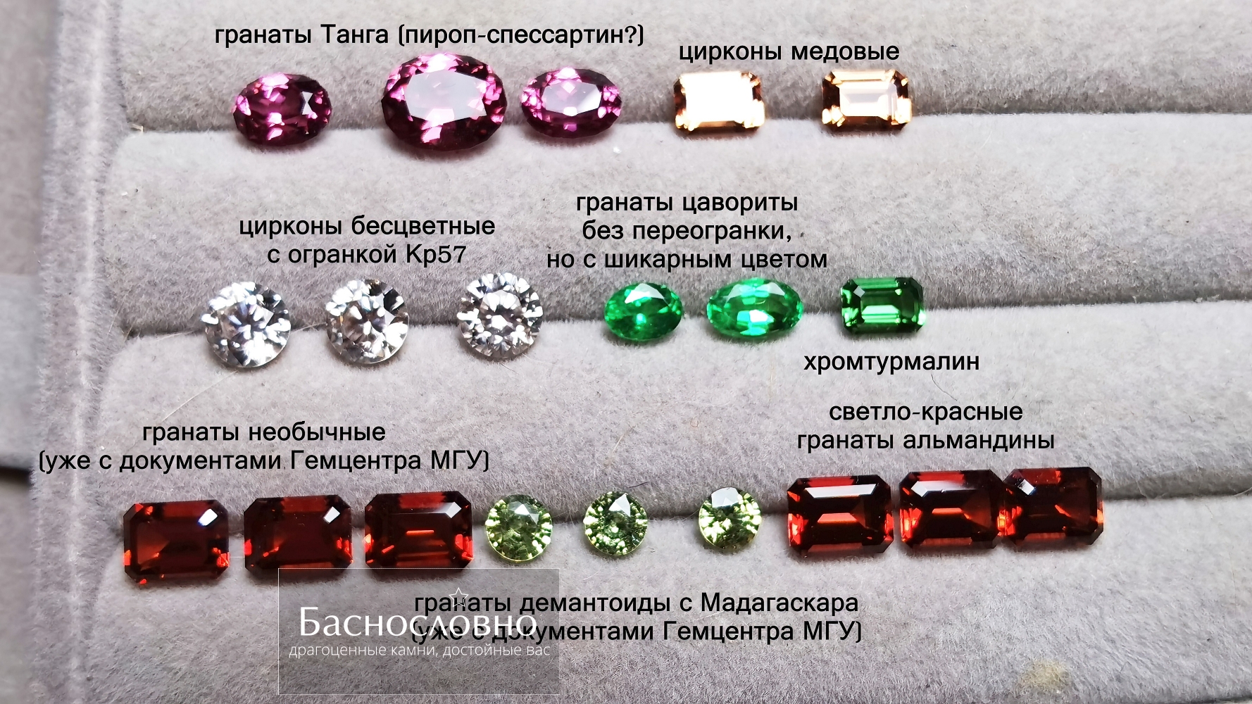 Новинки сертифицированной русской огранки в известной ограночной компании Баснословно